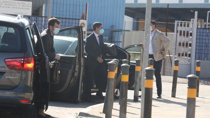 Josep Lluís Trapero, a su llegada a la Audiencia Nacional en una de las sesiones del juicio.