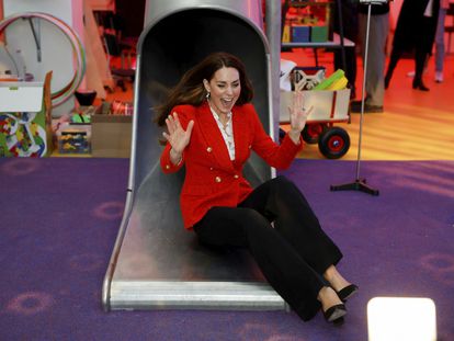 Kate Middleton, durante su visita a la fundación Lego en Copenhague, Dinamarca, el 22 de febrero de 2022.