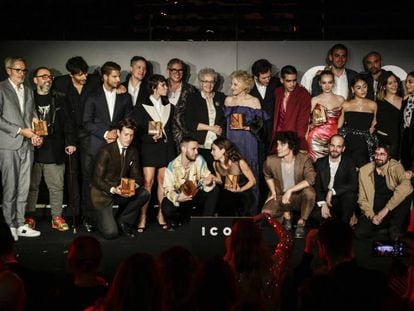 Premiados y asistentes de los V Premios ICON, este miércoles tras la gala, celebrada en Madrid. En vídeo, los mejores momentos.
