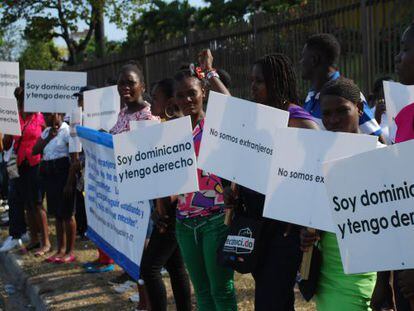 Protesta de dominicanos de origen haitiano.