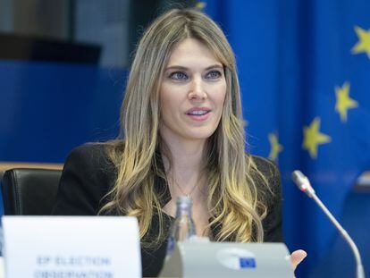 Eva Kaili, en una comparecencia en Bruselas el pasado día 7, en una imagen del Parlamento Europeo.