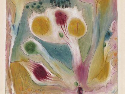 &Oacute;leo &#039;Flor tropical&#039; (1920), de Paul Klee.