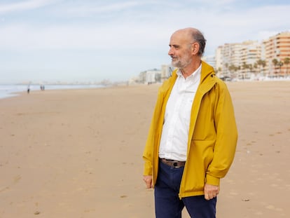 Daniel López Marijuán, responsable de energía, residuos y cambio climático de Ecologistas en Acción, en Cádiz el pasado jueves.