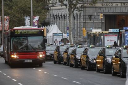 Un autobús urbano de Barcelona.