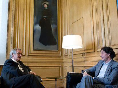 Xavier Trias y Jordi Portabella en la reunión en la que cerraron el acuerdo del PAM