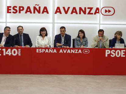 Reunión de la Comisión Ejecutiva Federal del PSOE, este lunes.