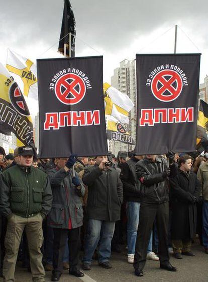 Manifestación rusa en Moscú