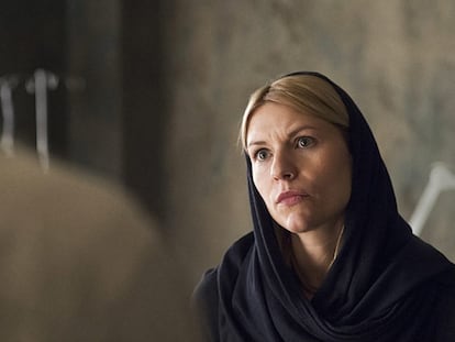 La actriz Claire Danes en el papel de Carrie Mathison en 'Homeland'.