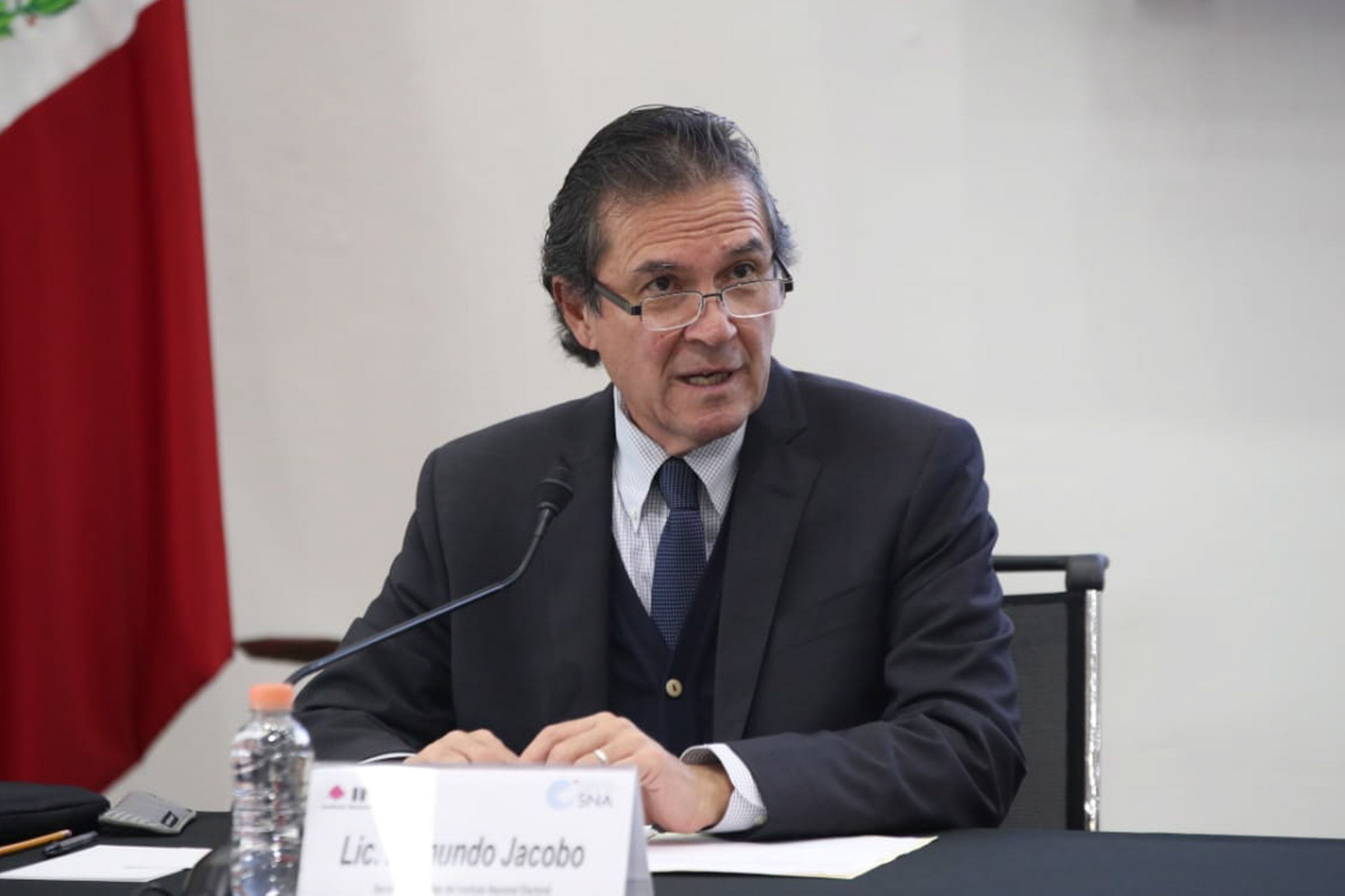 Edmundo Jacobo Molina, secretario Ejecutivo del INE, durante una reunión del Instituto, el 19 de octubre de 2022.