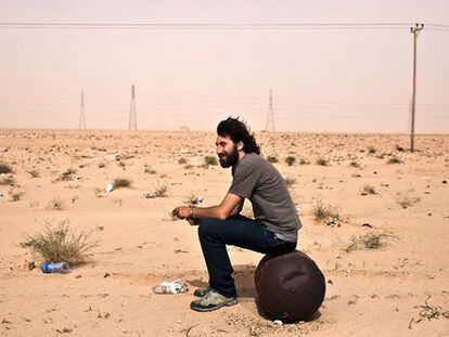 Fotografía tomada el pasado 30 de abril del fotógrafo español Manu Brabo en el frente de combate de la zona oriental libia.