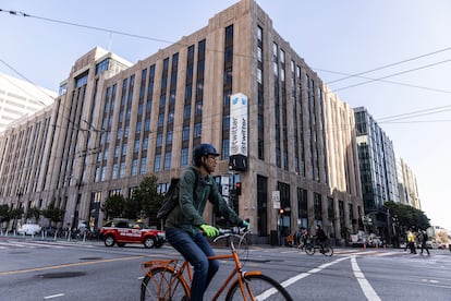 Sede corporativa de Twitter en San Francisco, este viernes, cuando Elon Musk, el nuevo propietario, ha cerrado las oficinas y negado el acceso a sus empleados.