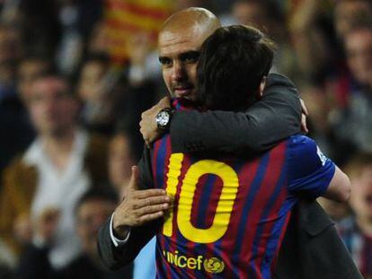 Messi le dedica a Guardiola su último gol.