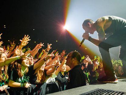 Chester Bennington, de la banda Linkin Park en 2014. 