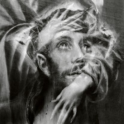 La cámara del fotógrafo incrementa, si cabe, el poder transfigurador del Greco: ‘Cristo abrazado a la cruz’ (hacia 1602).
