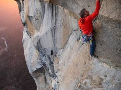 Caldwell, durante la ascensión al Capitán.