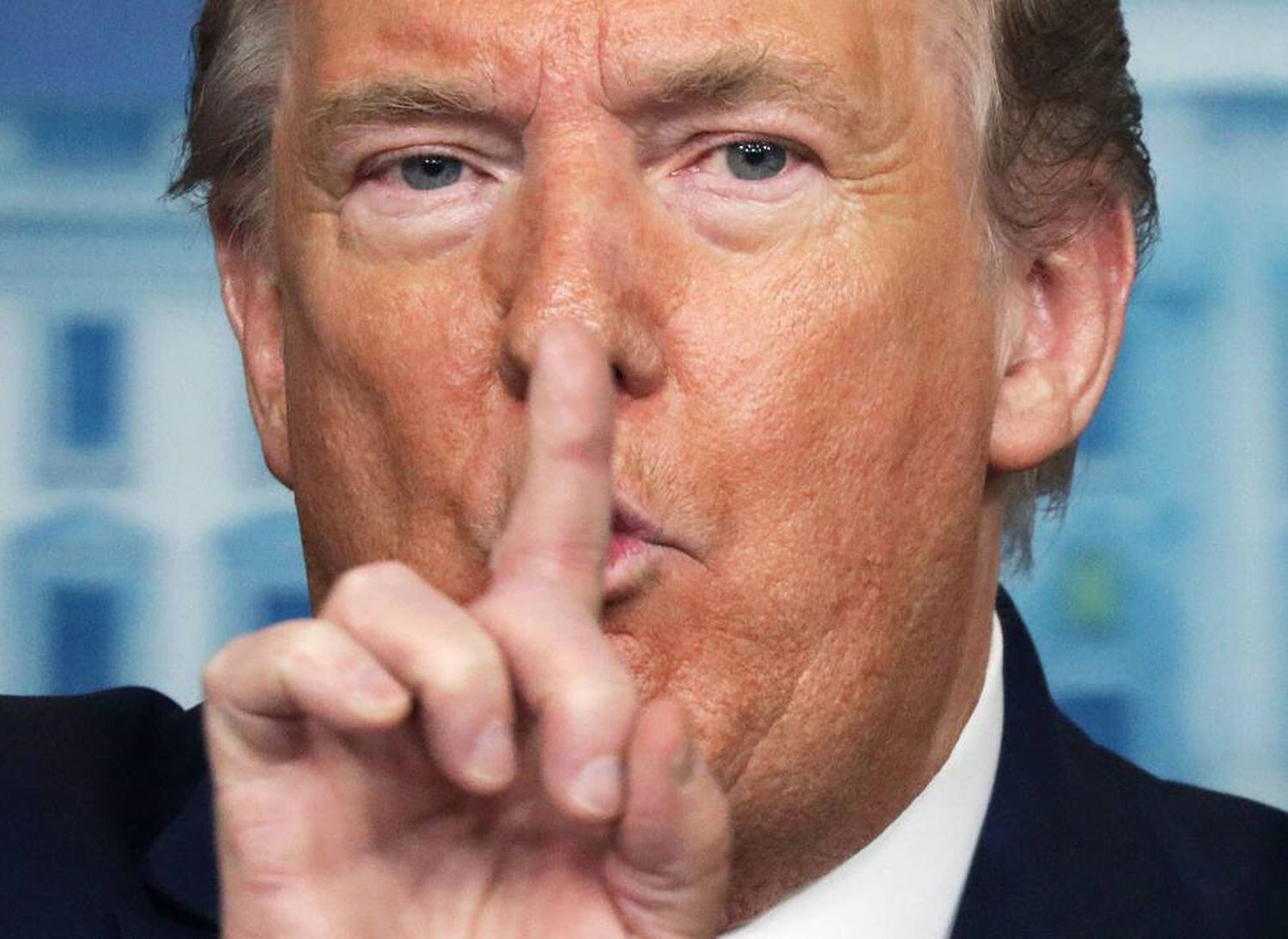 El presidente Donald Trump en una rueda de prensa en la Casa Blanca.