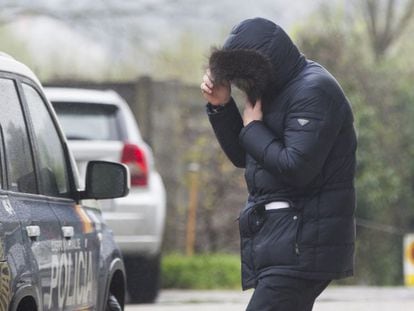 &Oacute;scar Rial, El Pastelero, a la salida de los juzgados de Pontevedra.