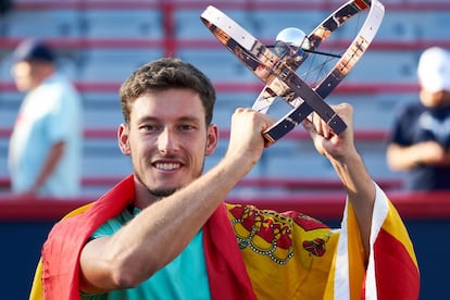 El tenista asturiano ascendió hasta el puesto 14 de la clasificación mundial ATP tras ganar este domingo en Montreal el primer torneo Masters 1.000 de su carrera, con una victoria sobre el polaco Hubert Hurkacz por 3-6, 6-3 y 6-3.