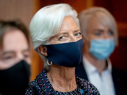 Christine Lagarde, presidenta del Banco Central Europeo, en una reunión de ministros de Economía de la UE, el pasado 11 de septiembre en Berlín.