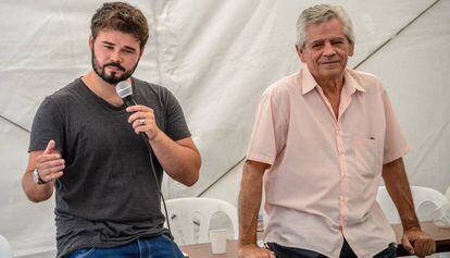 Gabriel Rufián y Eduardo Reyes, en Prada de Conflent.
