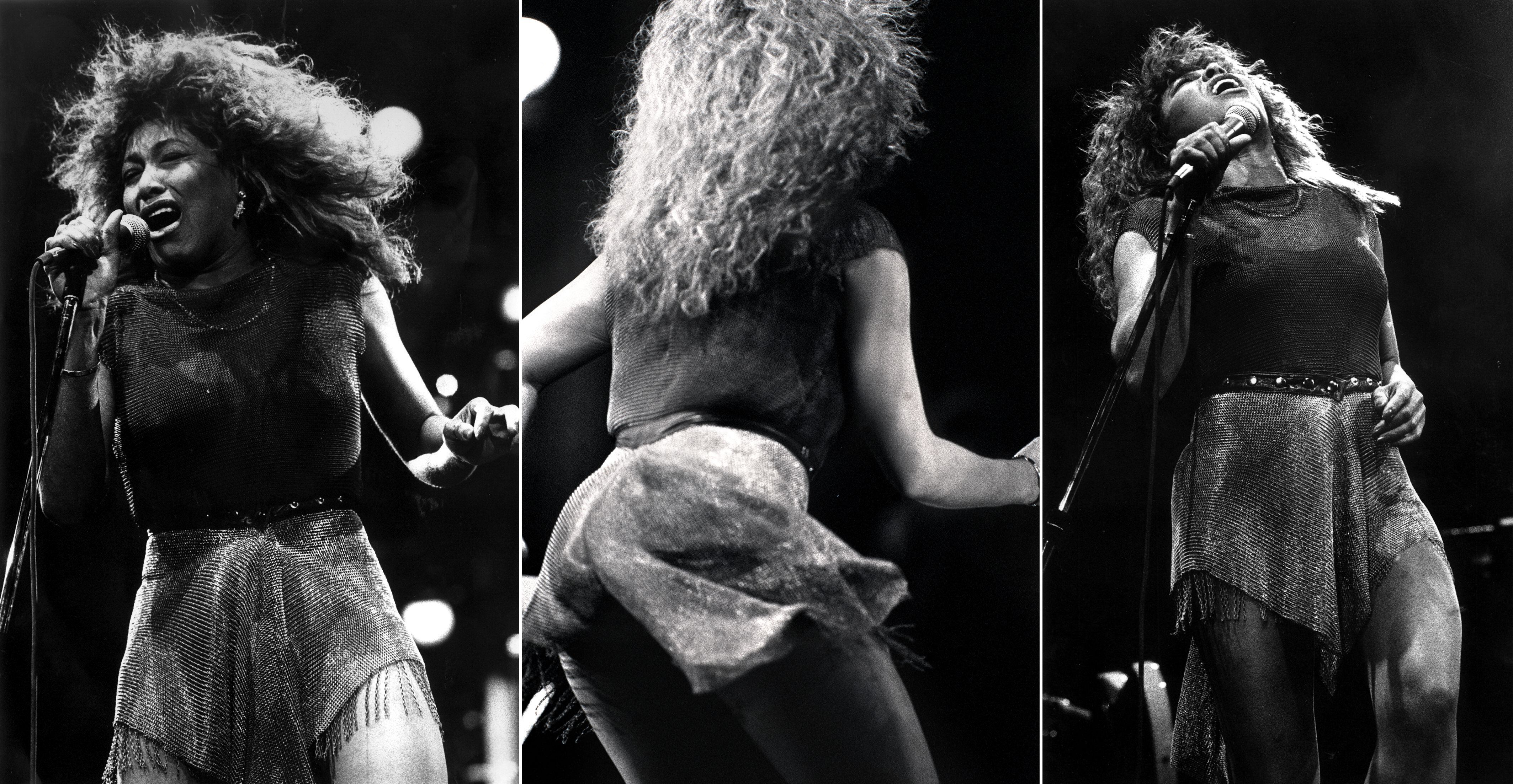 Actuación de Tina Turner en la plaza de Las Ventas de Madrid, en 1990.
