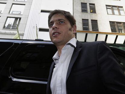 El ministro de Economía argentino después de sus negociaciones con los acreedores ayer en Nueva York.