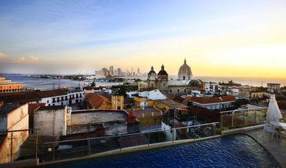 Vista de Cartagena de Indias desde una azotea.