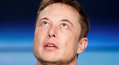 El fundador de Tesla, Elon Musk, tras el lanzamiento del cohete SpaceX Falcon, el pasado febrero.
