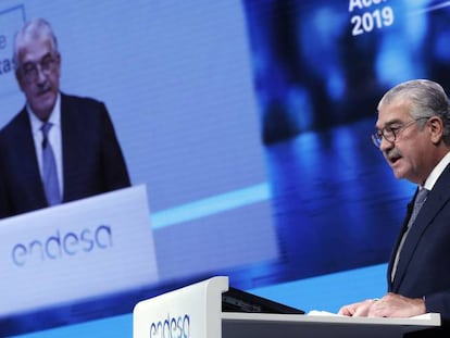 José Bogas, consejero delegado de Endesa, en la junta de accionistas de 2019.