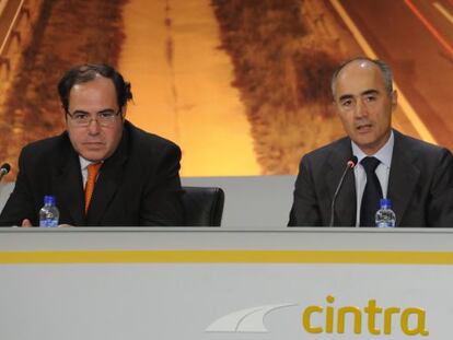 El consejero delegado de Cintra, Enrique D&iacute;az Rato, junto al presidente de Ferrovial, Rafael del Pino.