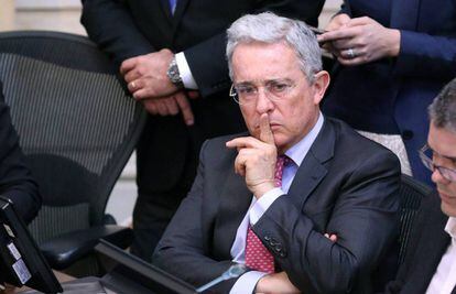 &Aacute;lvaro Uribe, en el Senado.