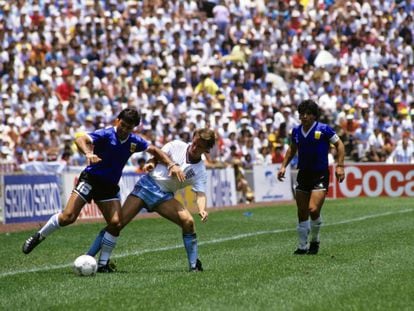 Olarticoechea, Stevens y Maradona, en México 86.