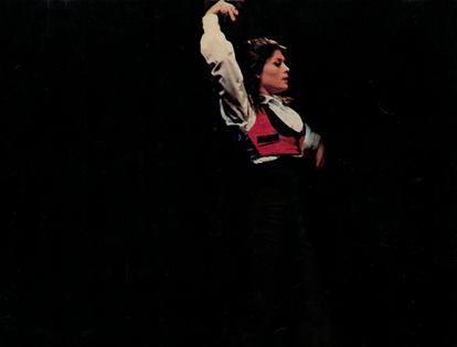 La bailaora, en una de sus actuaciones.