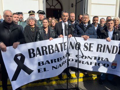 Minuto de silencio el pasado en el Ayuntamiento de Barbate (Cádiz) el pasado 10 de febrero.