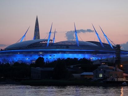 Estadio Gazprom de San Petersburgo, elegido por la UEFA para acoger la final de la Champions League 2022.