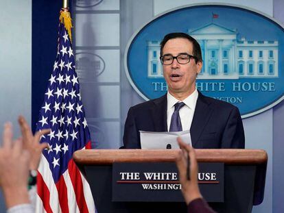 Steve Mnuchin, secretario del Tesoro, en la Casa Blanca, el pasado 11 de octubre.