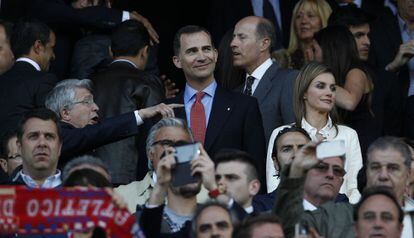 Los Principes de Asturias en el palco del Calderón