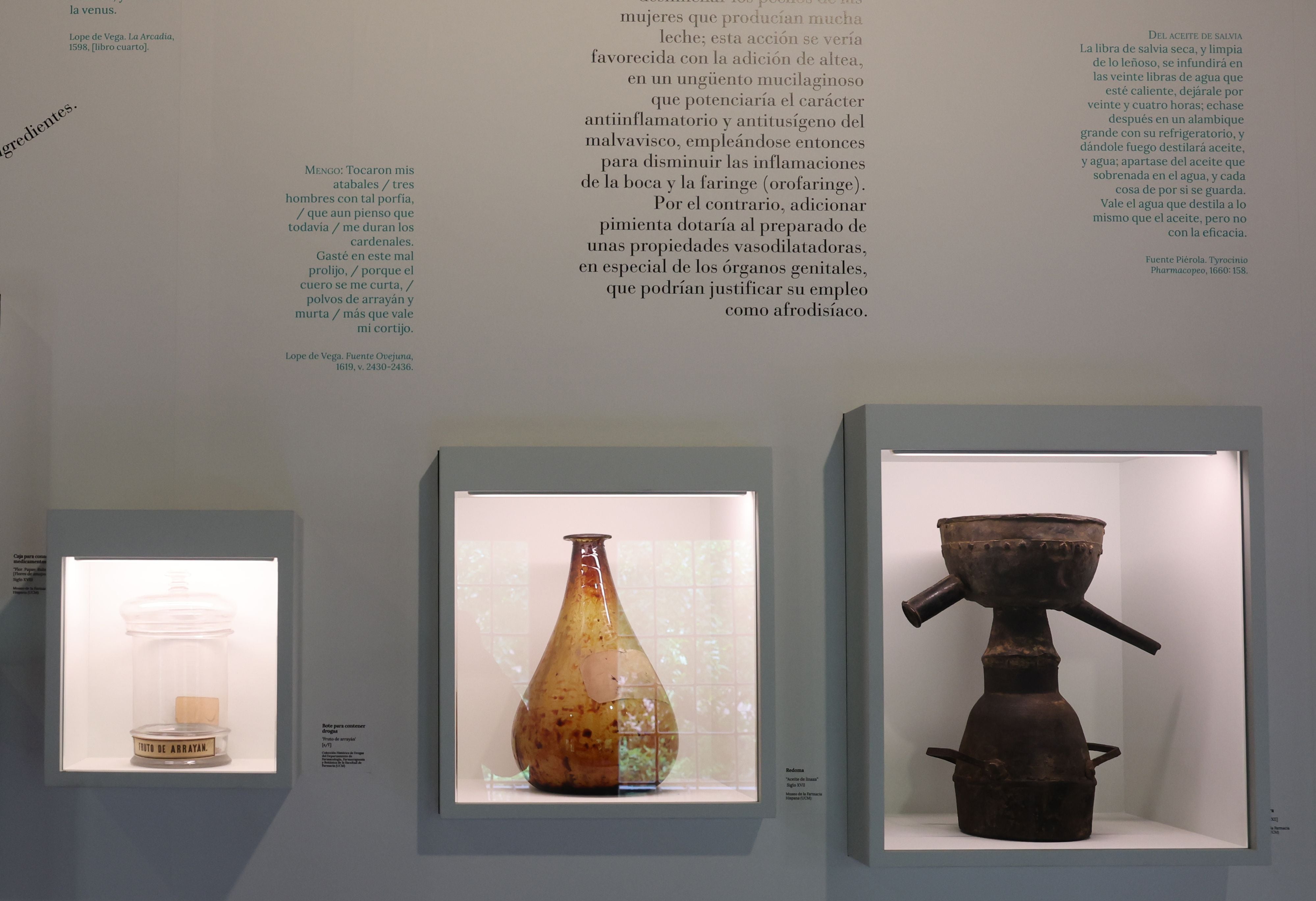 Diferentes objetos expuestos en la exposición
