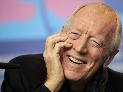 El actor sueco Max Von Sydow en una rueda de prensa para presentar la pel&iacute;cula &#039;Tan fuerte, tan cerca&#039;, durante la pasada Berlinale