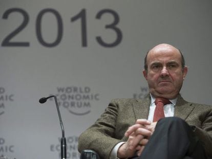  El ministro de Econom&iacute;a, Luis de Guindos, en el foro de Davos.