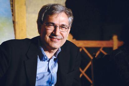 El escritor Orhan Pamuk, en febrero de 2015, en unas jornadas literarias celebradas en El Cairo.