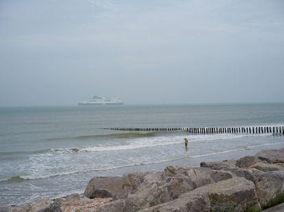 The beach of the town of Sangatte, in northern France, one of the most common departure points for the boats used by migrants to try to reach the United Kingdom. 