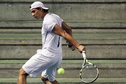 Rafa Nadal, en un entrenamiento.