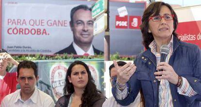 Rosa Aguilar, durante su intervención en la presentación de los candidatos jóvenes del PSOE en Córdoba.