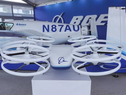 prototipo eléctrico de Boeing el pasado mes de mayo en en el 53 Paris Air Show 2019 en el aeropuerto Le Bourget LBG.  
