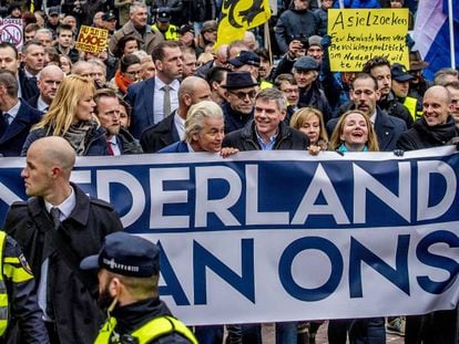 Wilders en la manifestaci&oacute;n este s&aacute;bado en R&oacute;terdam.