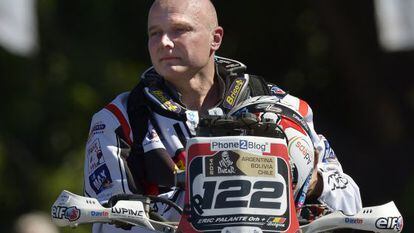 Eric Palante, en la salida del Dakar este año.