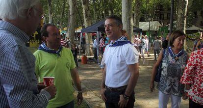 Iñigo Urkullu, ayer en el recinto festivo del Arenal.