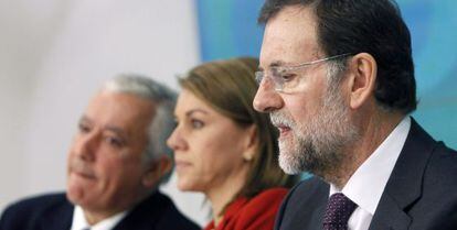 Rajoy, durante su intervención ayer en la reunión de la Junta Directiva del PP.