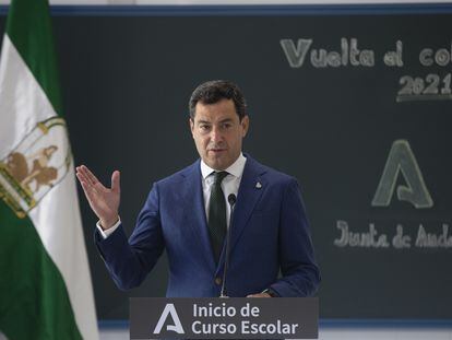 El presidente de la Junta de Andalucía, Juan Manuel Moreno.